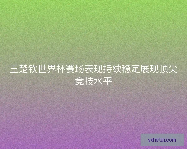 王楚钦世界杯赛场表现持续稳定展现顶尖竞技水平 王楚钦世界杯赛场表现持续稳定展现顶尖竞技水平